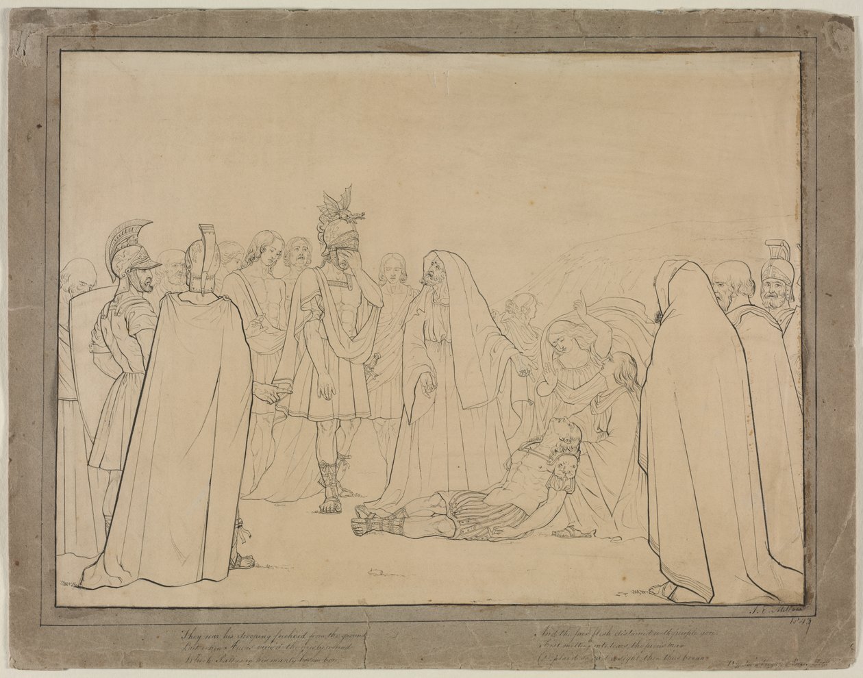 Aeneas toont het lichaam van Pallas uit Virgils Aeneis, 1843 door John Everett Millais