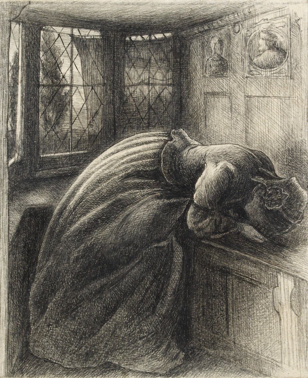 Mariana, c1840-1850 door John Everett Millais