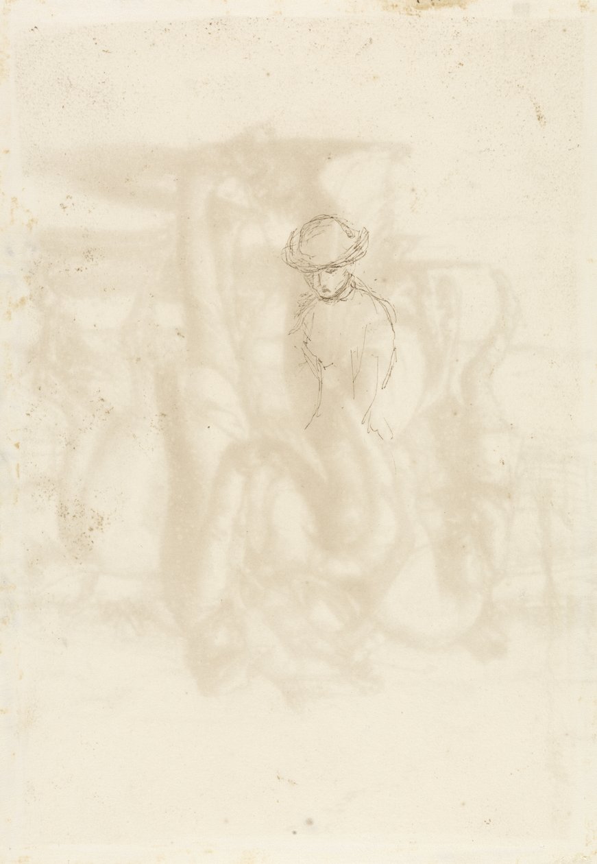 Afgewezen, Verso: Schets van een vrouw, 1853 door John Everett Millais