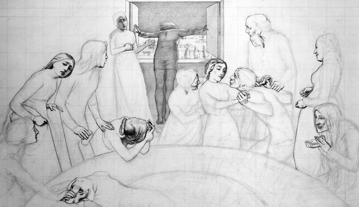 De vooravond van de zondvloed, ca. 1850 door John Everett Millais