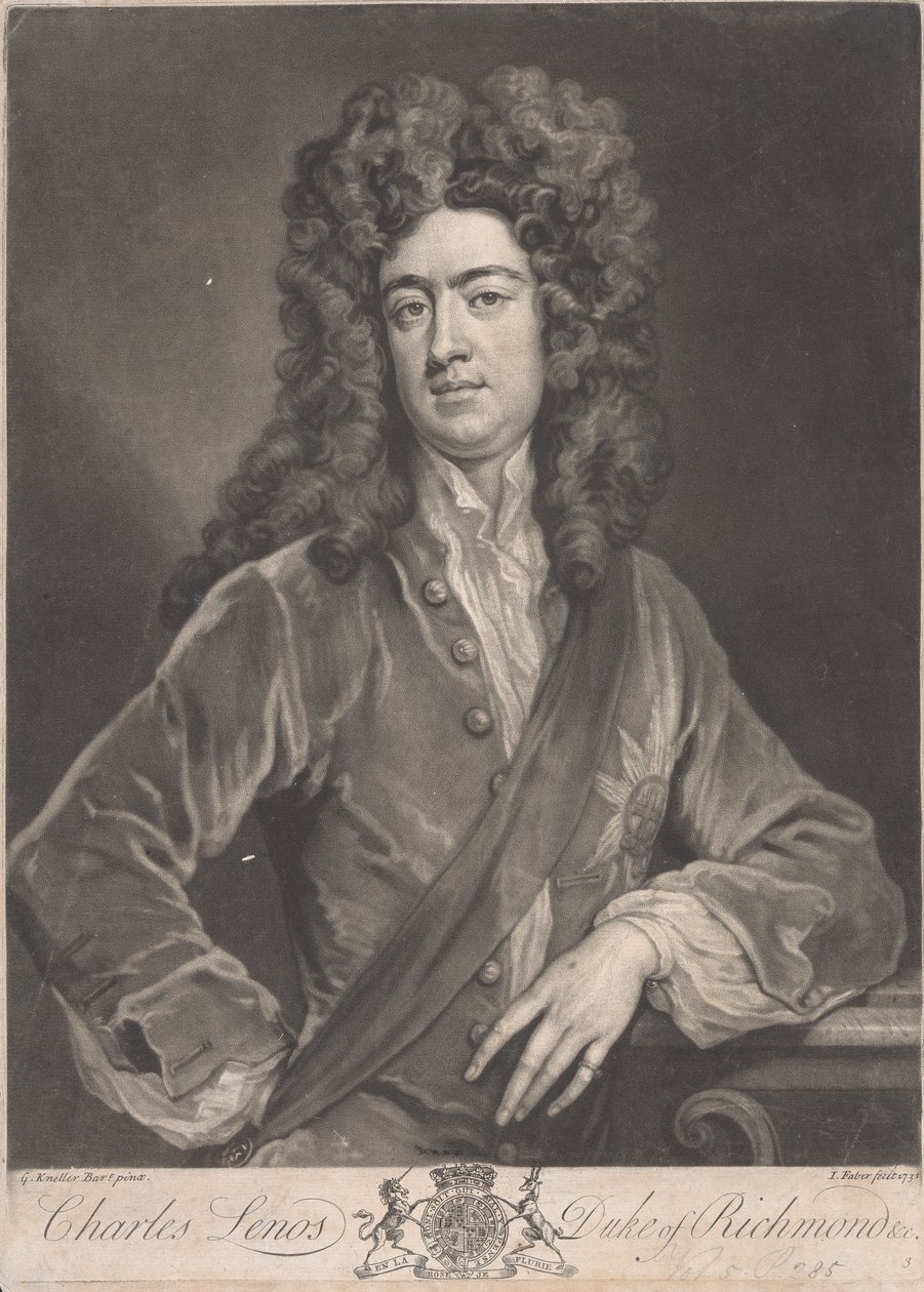 Charles Lennox, 1e hertog van Richmond door John Faber the younger