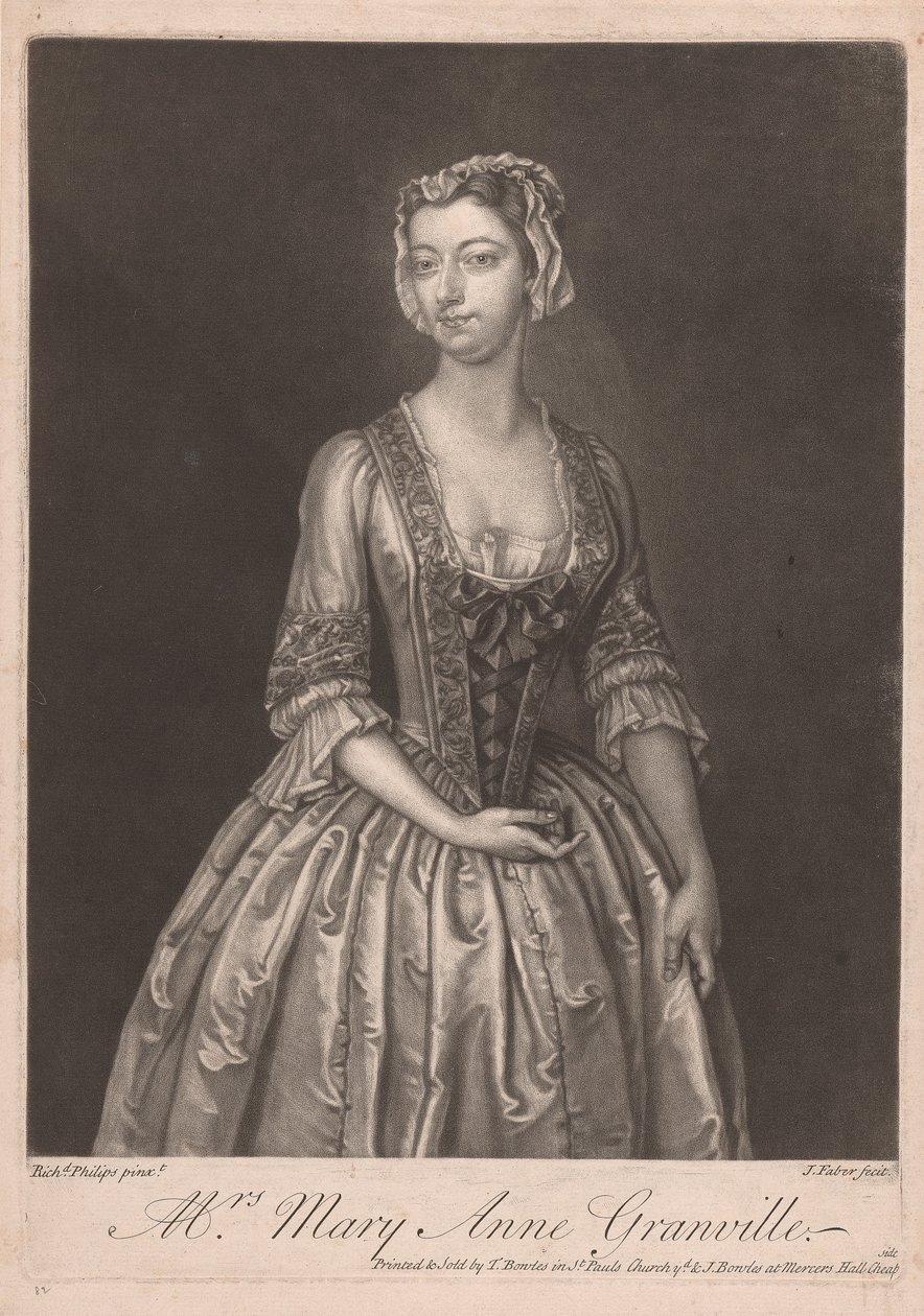 Mevrouw Mary Ann Granville door John Faber the younger