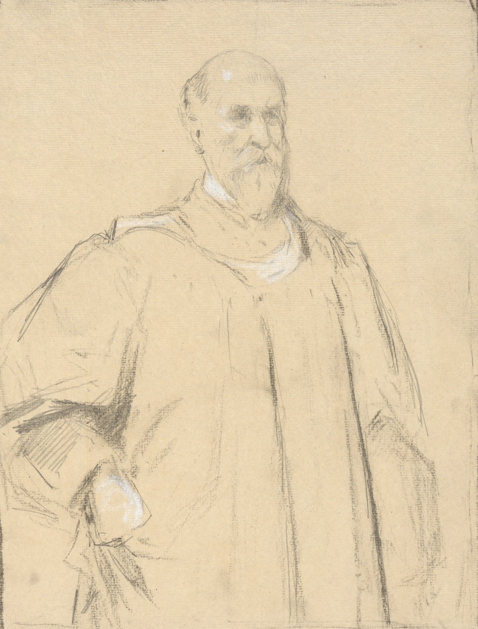 Rechter Wayland, studie voor een schilderij op Yale door John Ferguson Weir