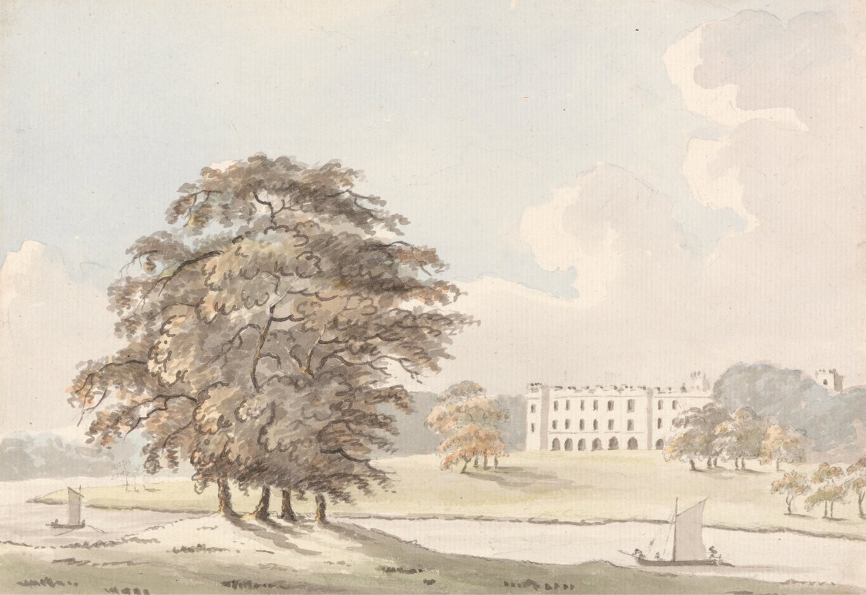 De Theems met Sion House door John Fisher