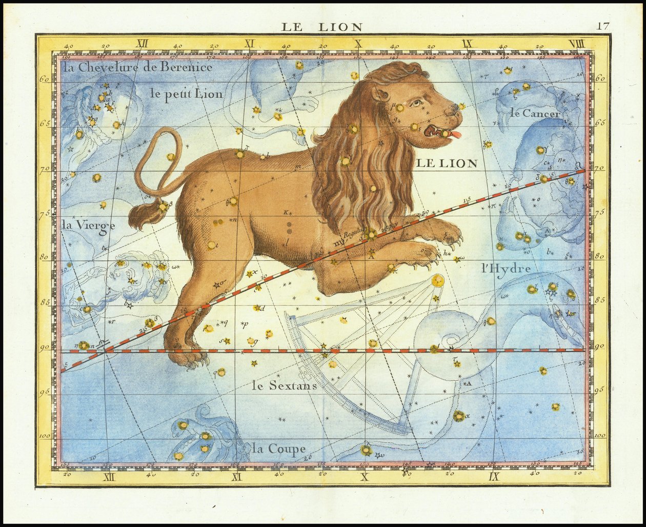 1776 - John Flamsteed - Le Lion (Leeuw) door John Flamsteed