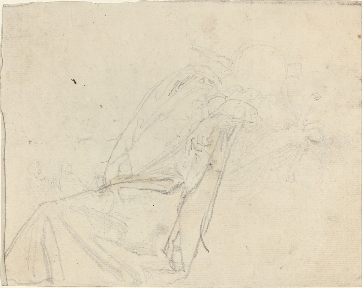 Blad met Studies [recto en verso] door John Flaxman