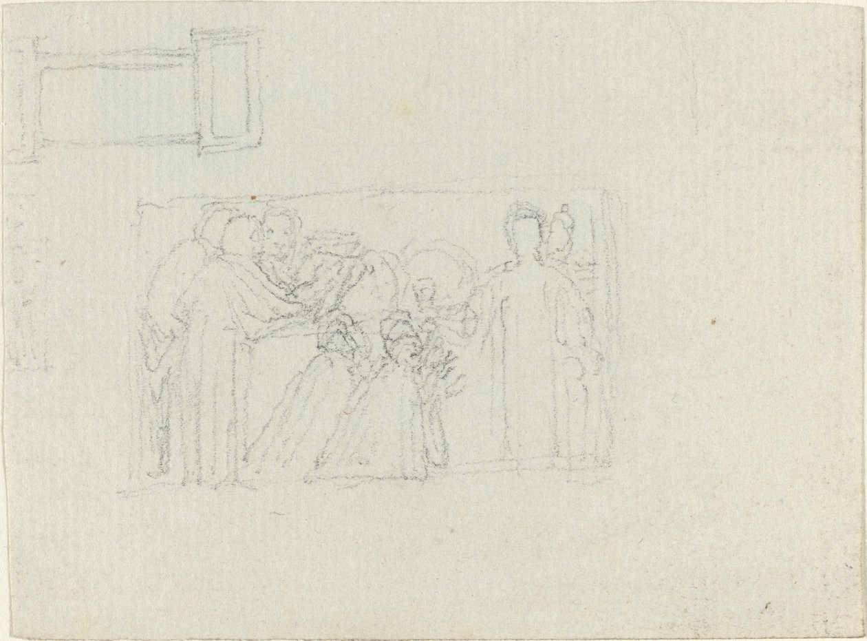 Studie voor een monument voor een geestelijke door John Flaxman