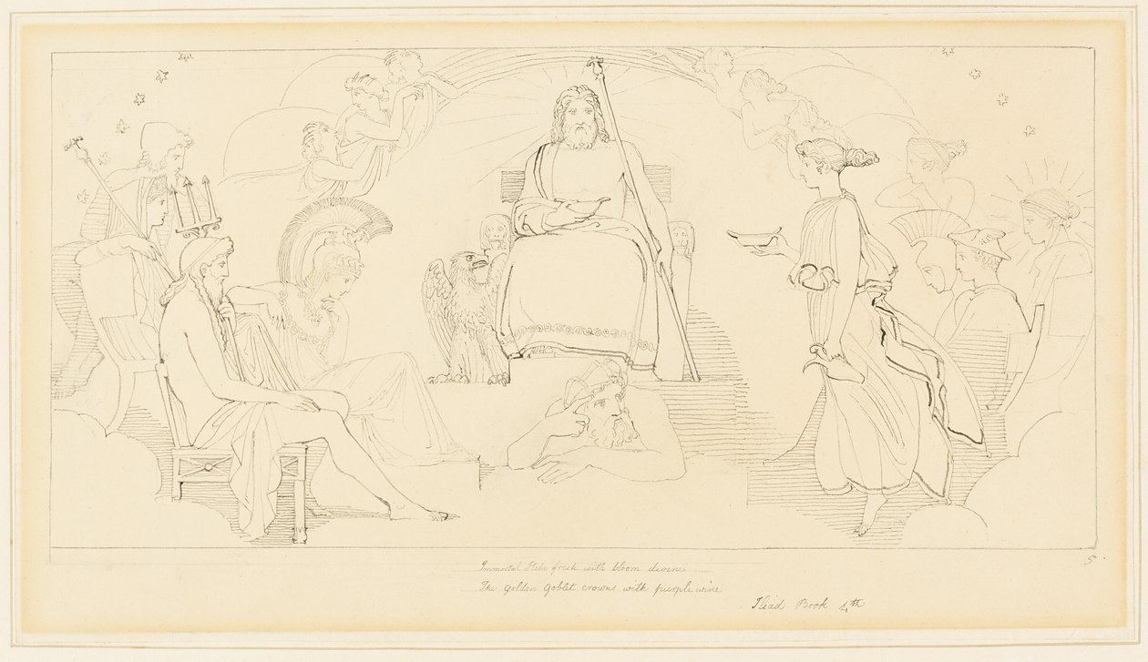 De Raad van de Goden door John Flaxman