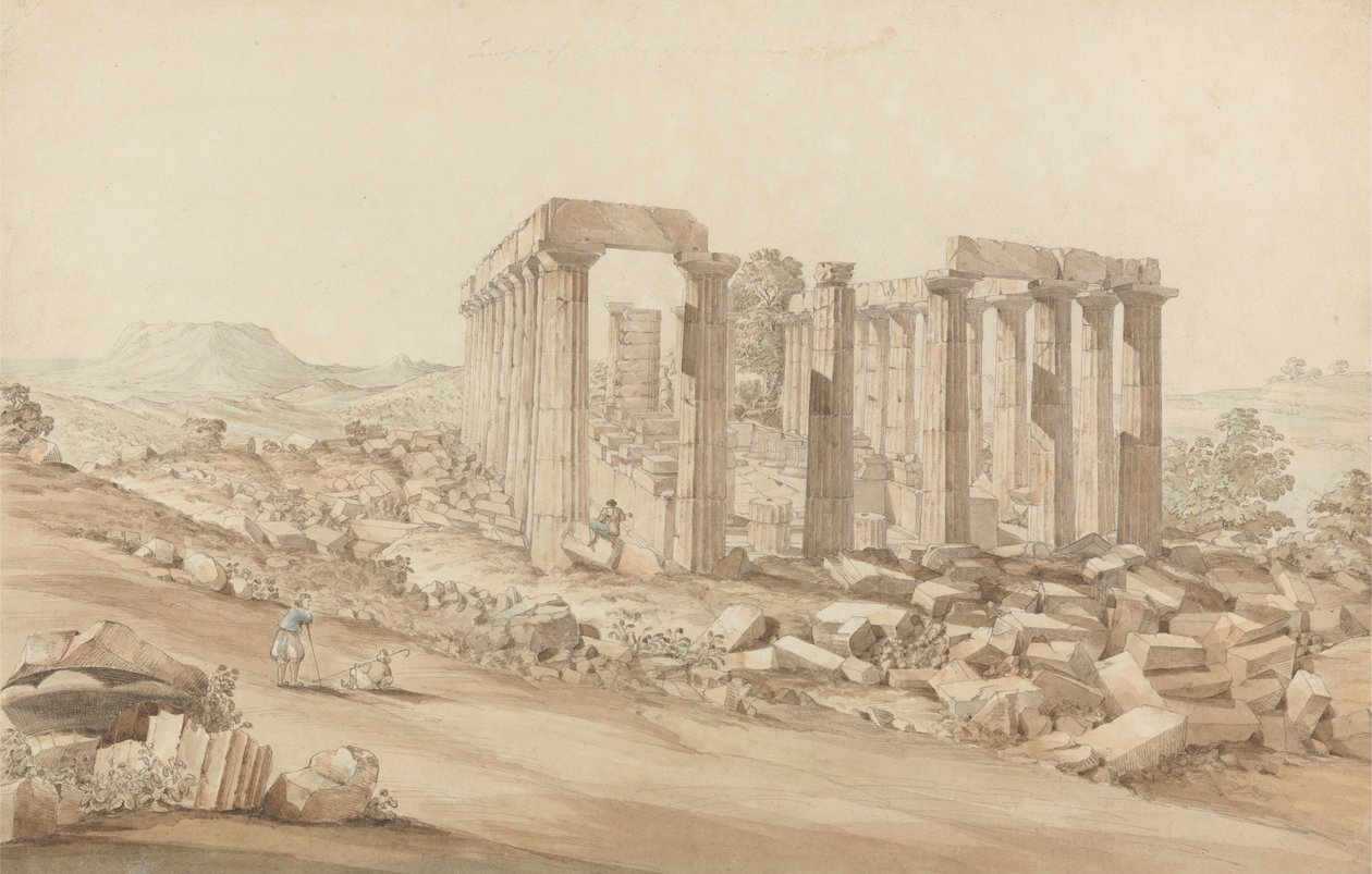 De Tempel van Apollo Epicurius bij Bassai, Phigalea door John Foster