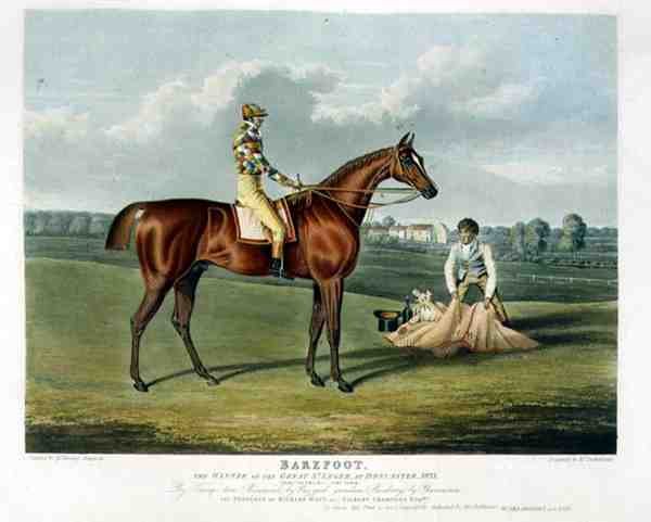Barefoot, de winnaar van de Great St. Leger in Doncaster door John Frederick Herring Snr