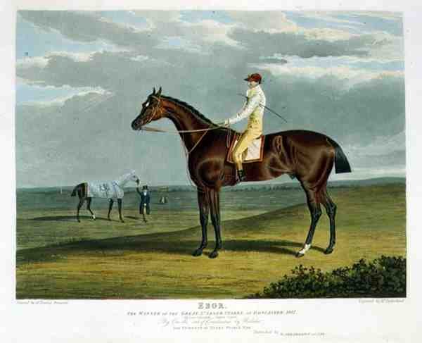 Ebor, winnaar van de Great St. Leger in Doncaster door John Frederick Herring Snr