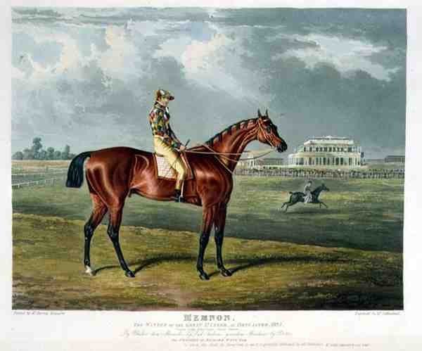 Memnon, de winnaar van de Great St. Leger in Doncaster door John Frederick Herring Snr