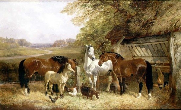 Boerderijdieren in een Landschap door John Frederick Herring Jnr