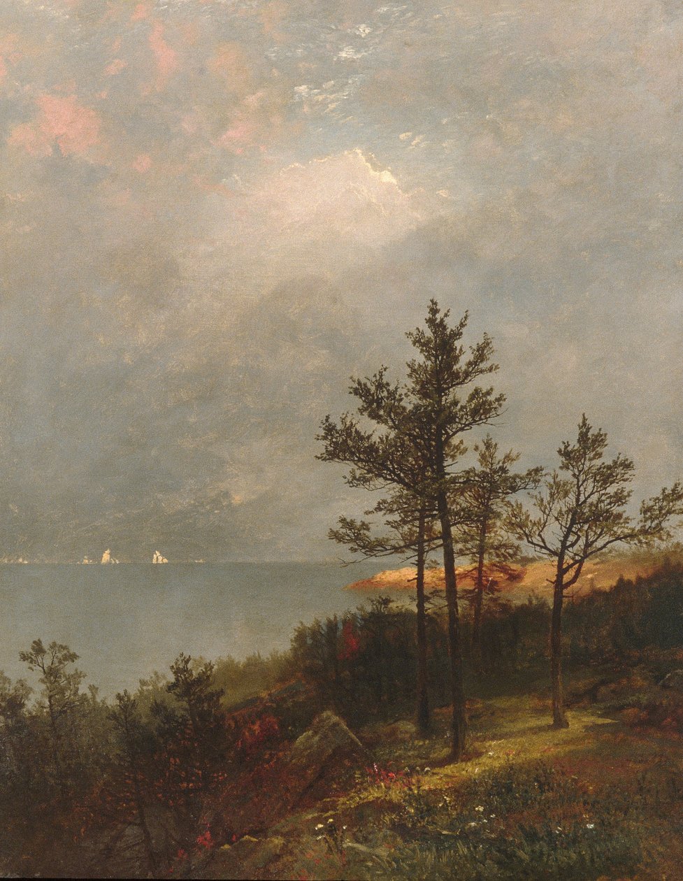 Een naderende storm boven de Long Island Sound door John Frederick Kensett