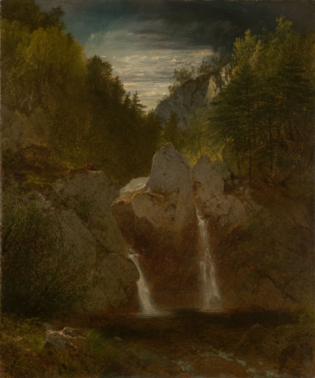 Rocky Pool, Bash Bish-watervallen door John Frederick Kensett
