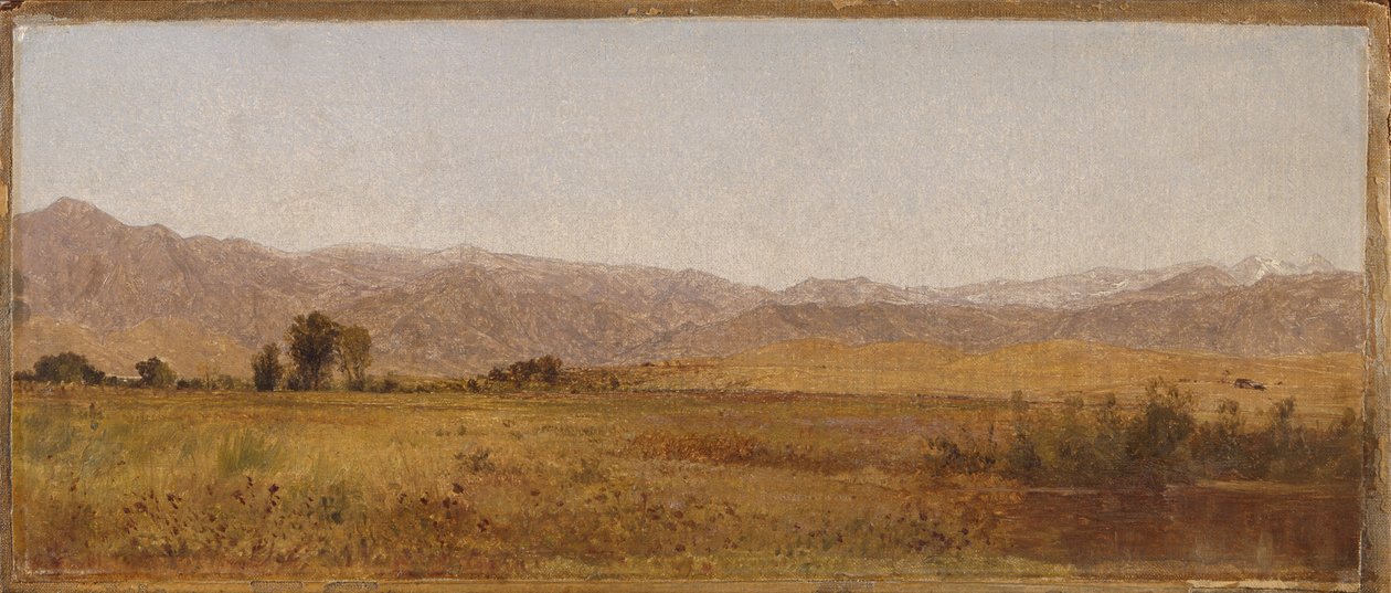 Besneeuwde bergketen en uitlopers van de Vallei van Valmo door John Frederick Kensett