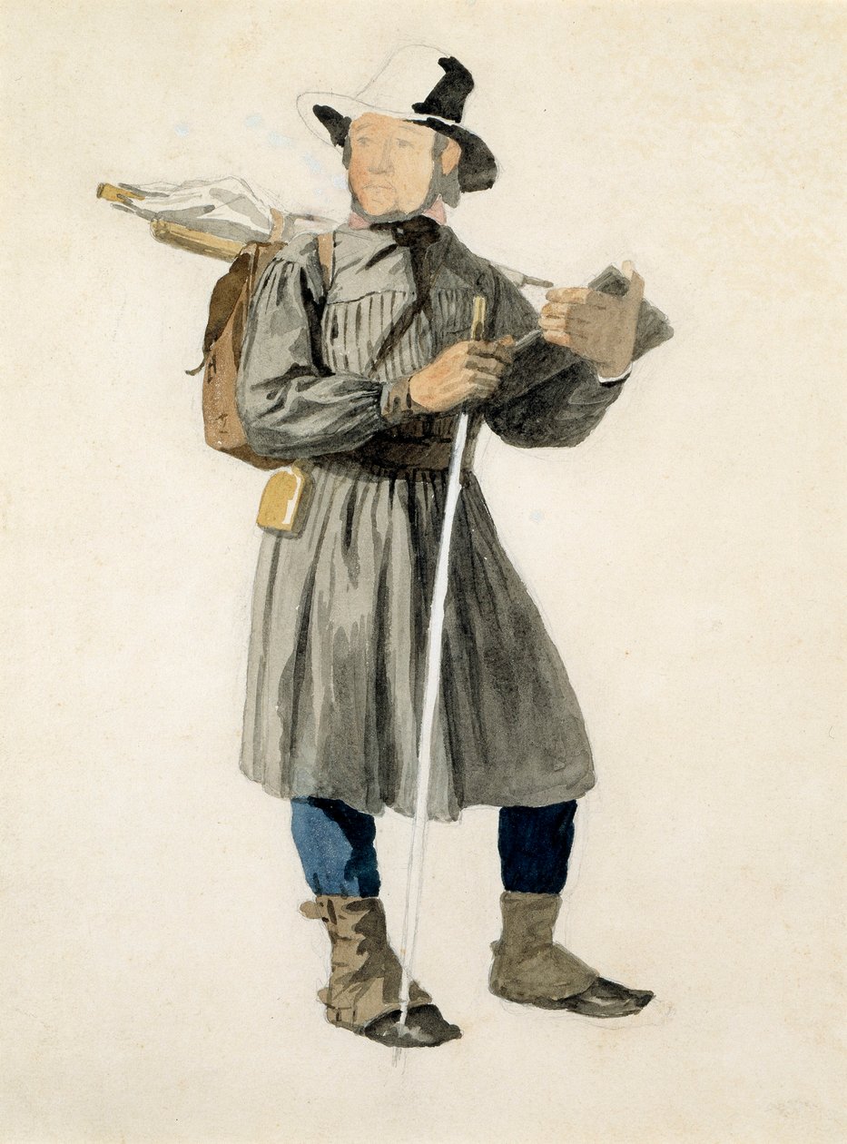 Staande kunstenaar door John Frederick Kensett