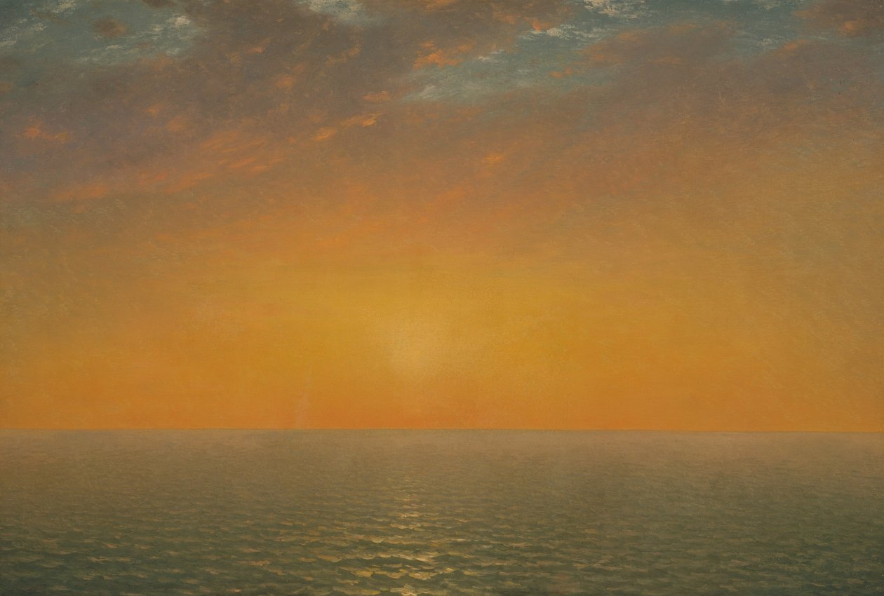 Zonsondergang op Zee door John Frederick Kensett