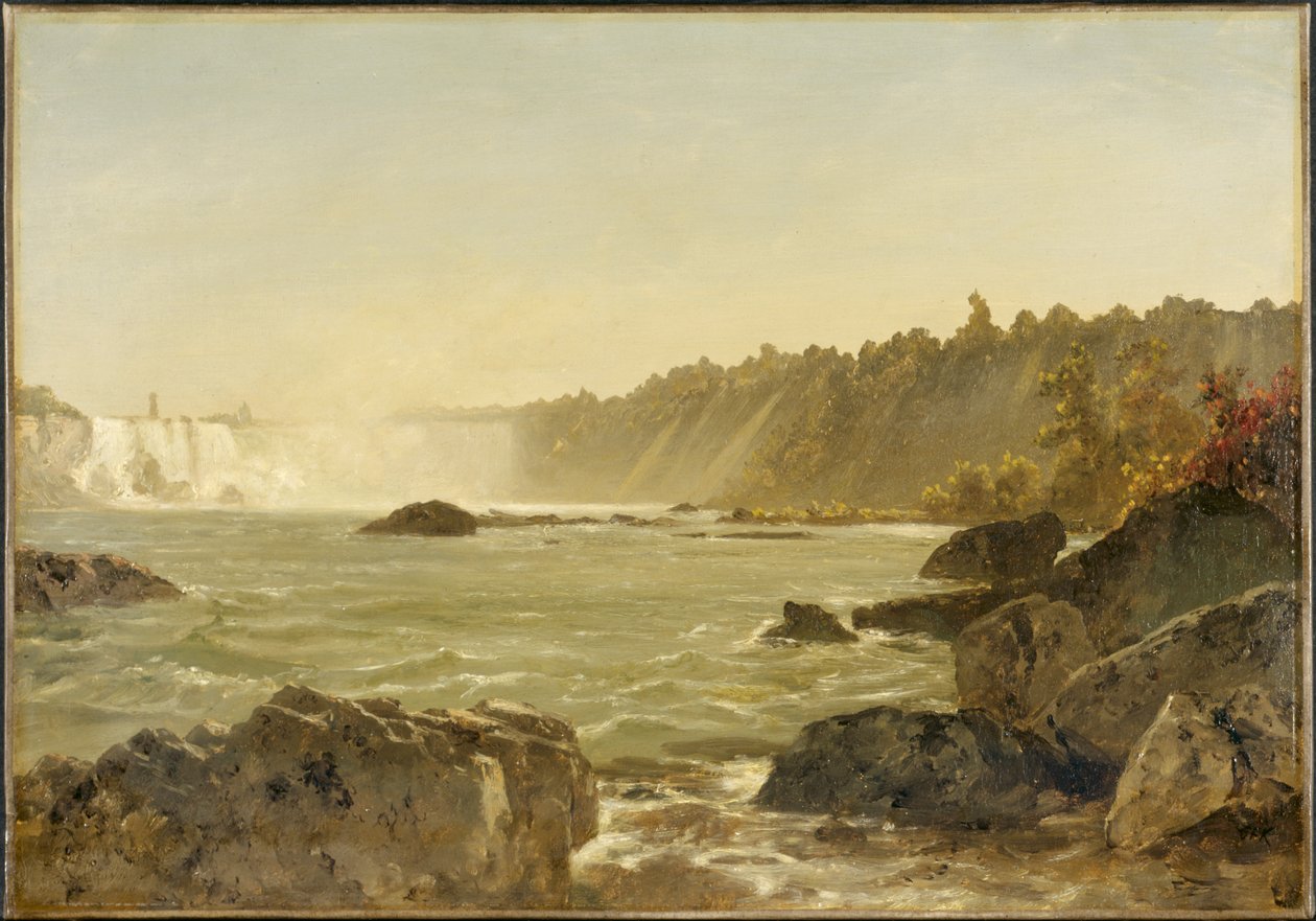 Gezicht op de Niagarawatervallen door John Frederick Kensett