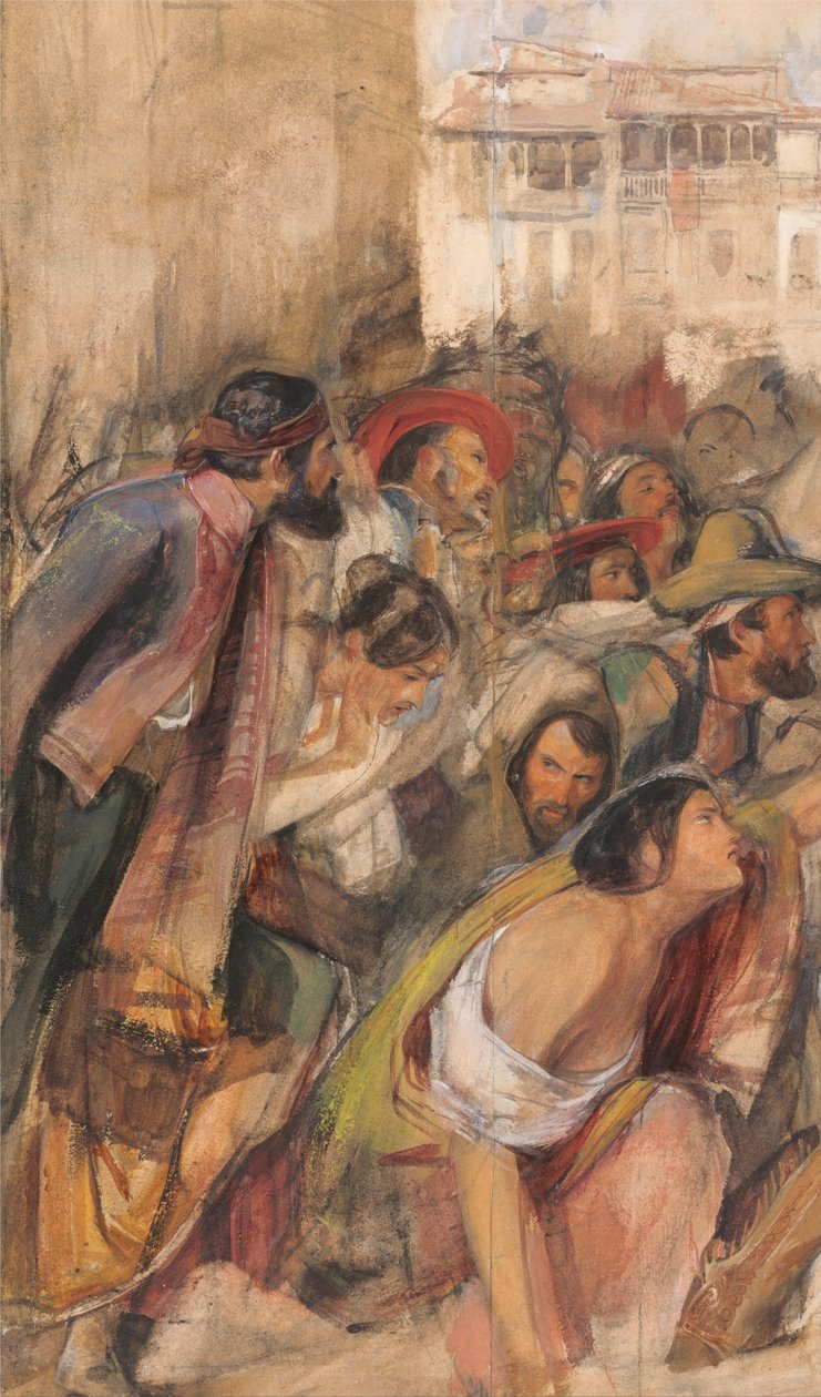 Studie voor de Verkondiging van Don Carlos door John Frederick Lewis