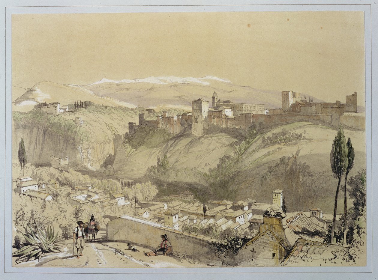 Het Alhambra vanaf de Albay, uit 