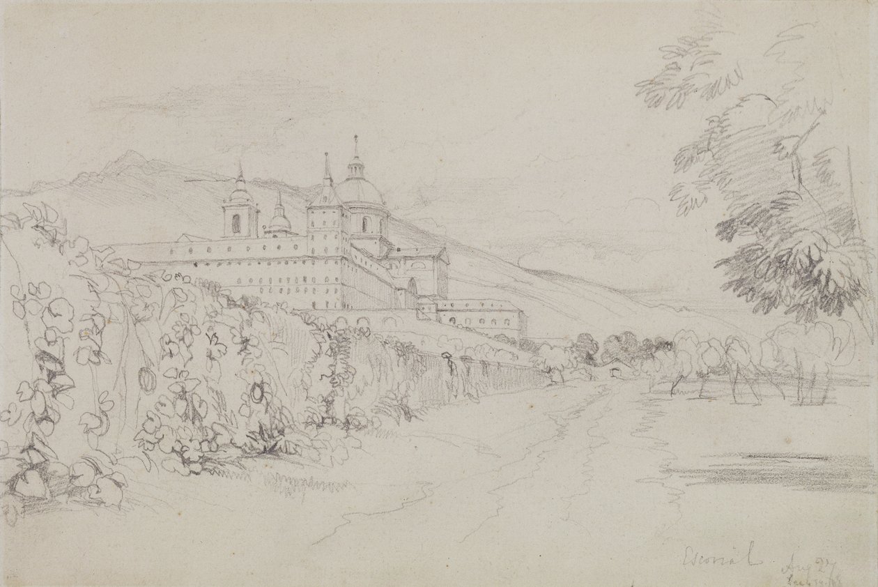 Het Escorial, Madrid, 1832 door John Frederick Lewis