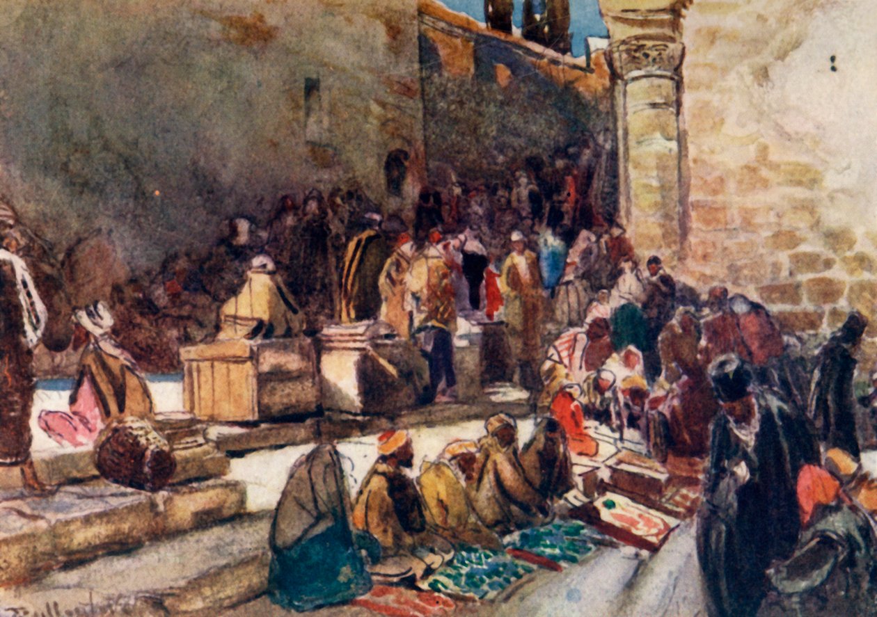 Ingang van de voorhof van de Heilig Grafkerk - Jeruzalem, 1902 door John Fulleylove