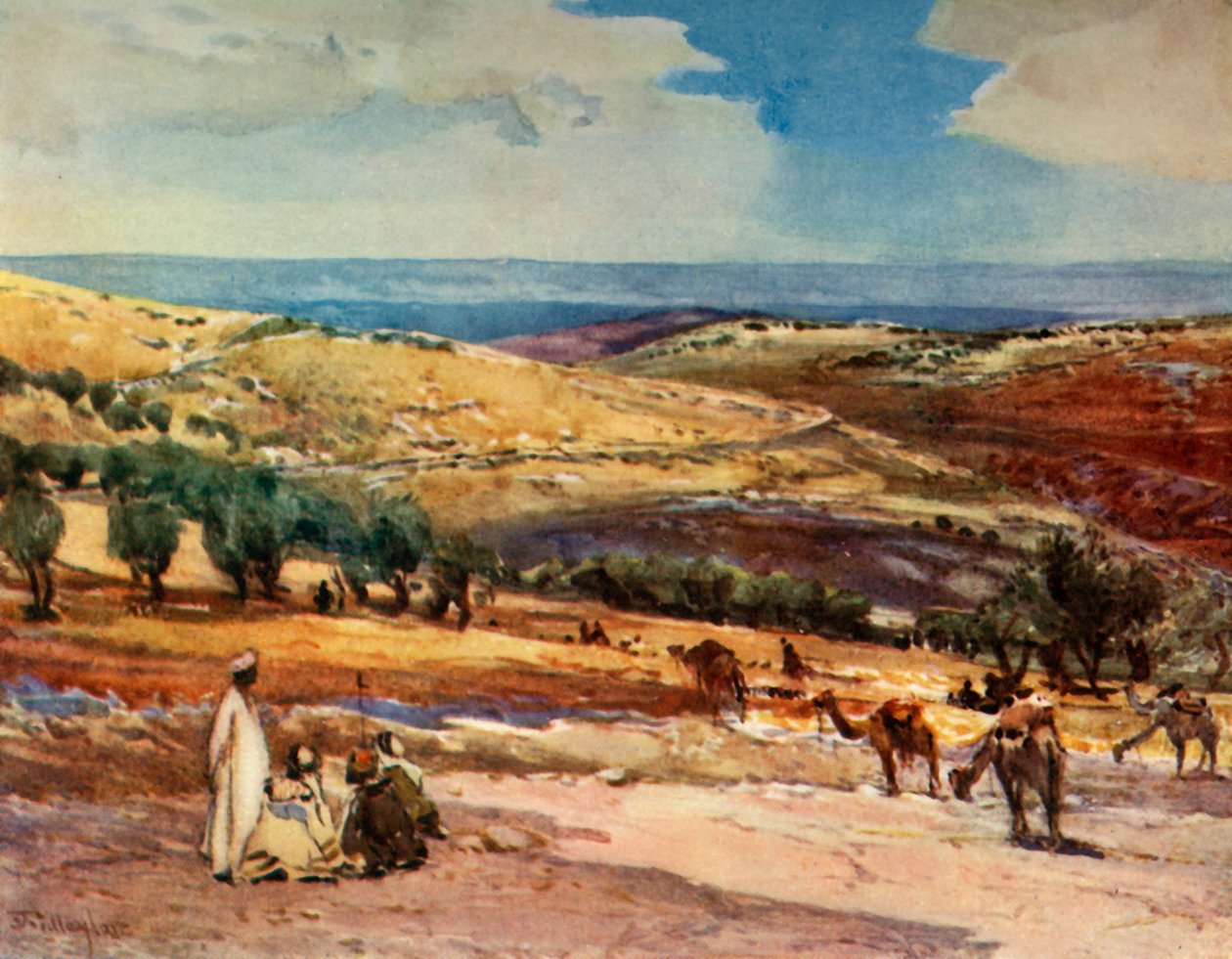 Op de weg van Jeruzalem naar Bethanië, 1902 door John Fulleylove