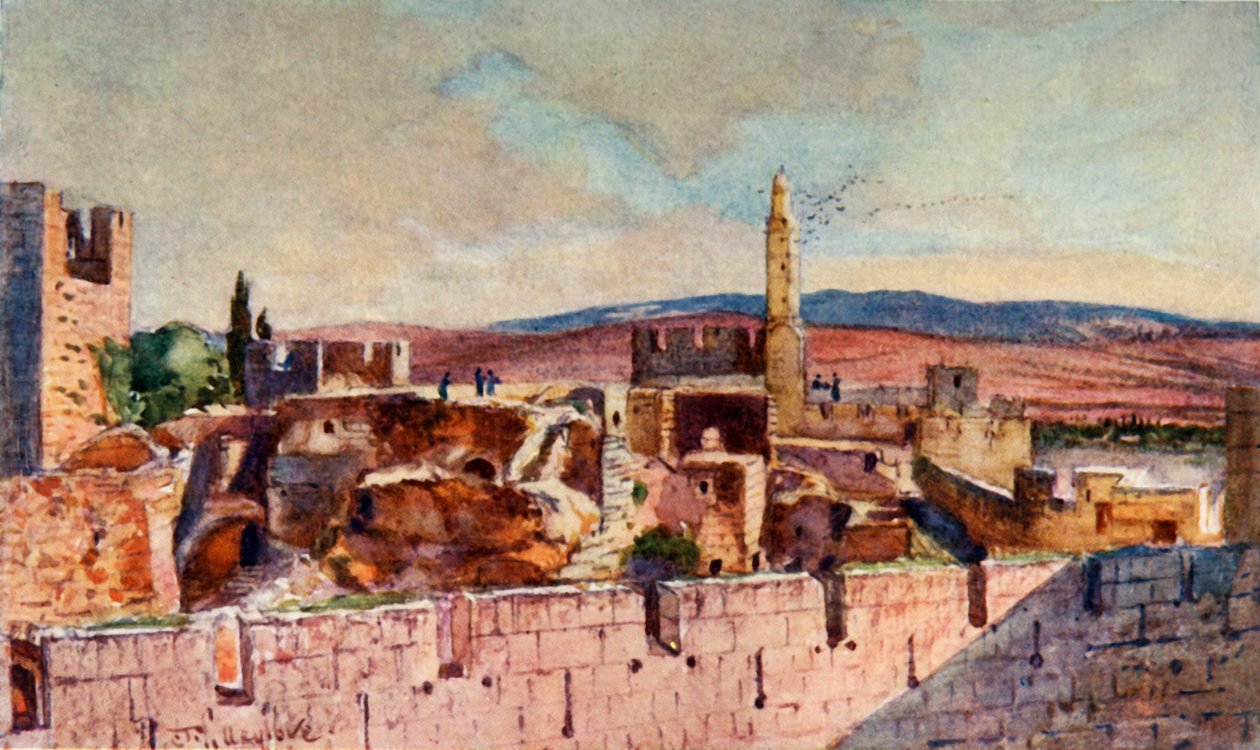 Gedeelte van de Citadel van Jeruzalem, 1902 door John Fulleylove