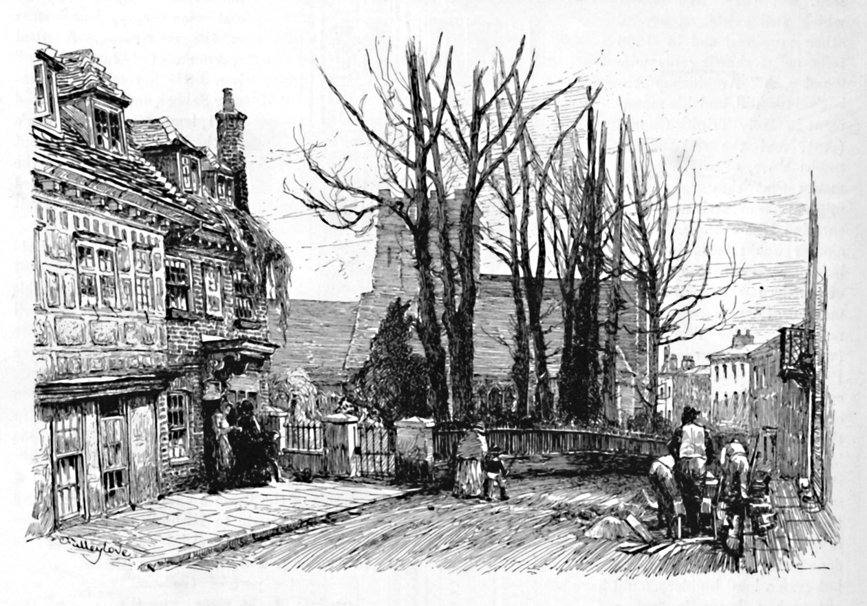 Quarry Street, met St. Marys, 1886 door John Fulleylove