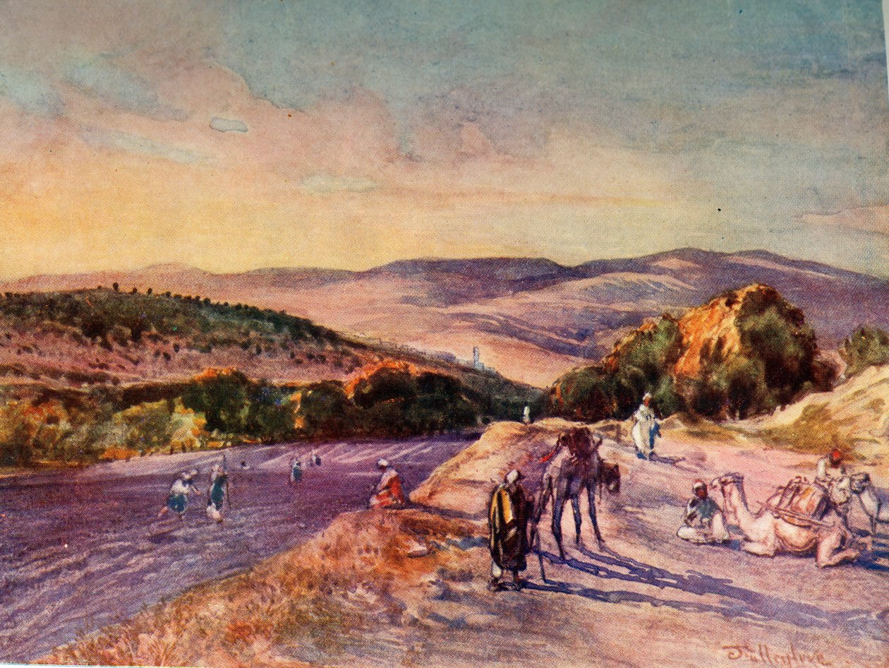 Plaats van de oude stad Samaria, 1902 door John Fulleylove