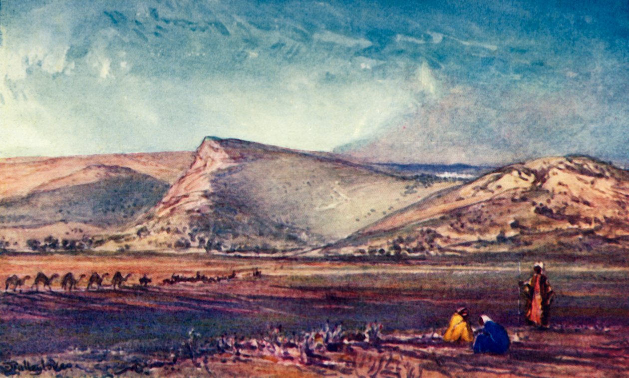 De heuvels rond Nazareth vanaf de vlakte van Esdraelon, 1902 door John Fulleylove