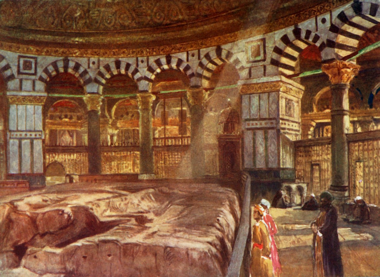 De heilige rots onder de Rotskoepel, 1902 door John Fulleylove