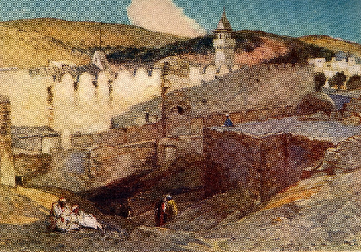 De Moskee in Hebron Boven de Grot van Machpelah, 1902 door John Fulleylove