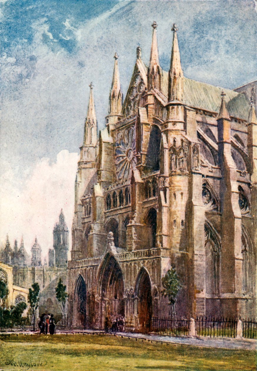 Het noordertransept (kleurenlitho) door John Fulleylove