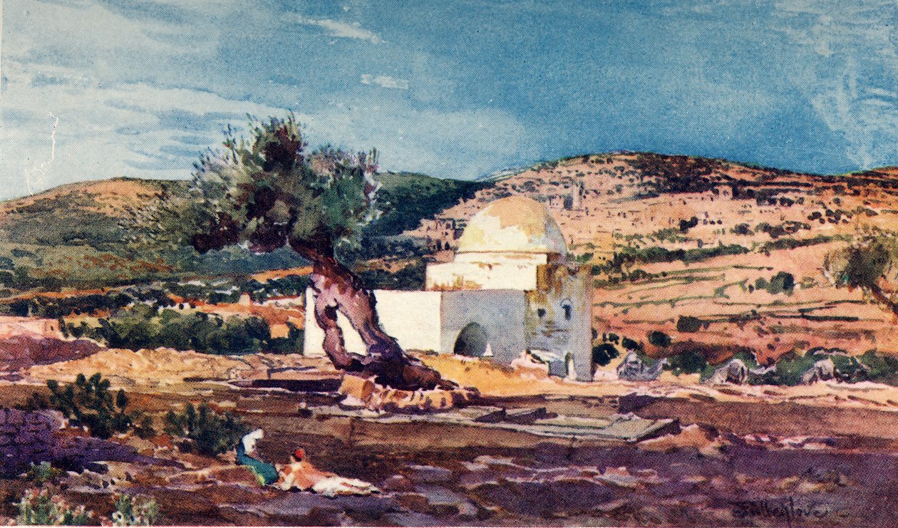 Het graf van Rachel op de weg van Jeruzalem naar Hebron, 1902 door John Fulleylove