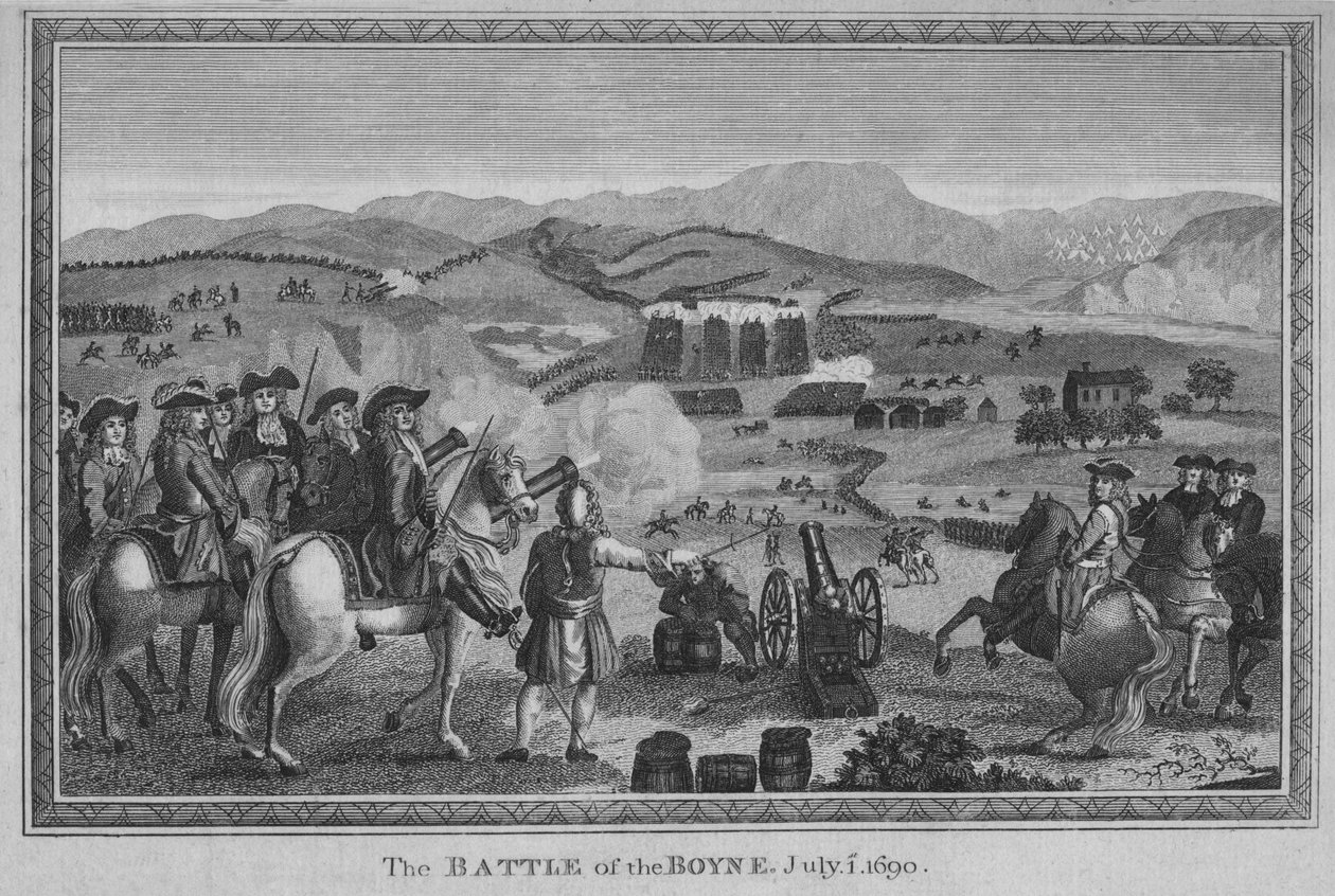 De Slag aan de Boyne, 1 juli 1690, 1785 door John Goldar