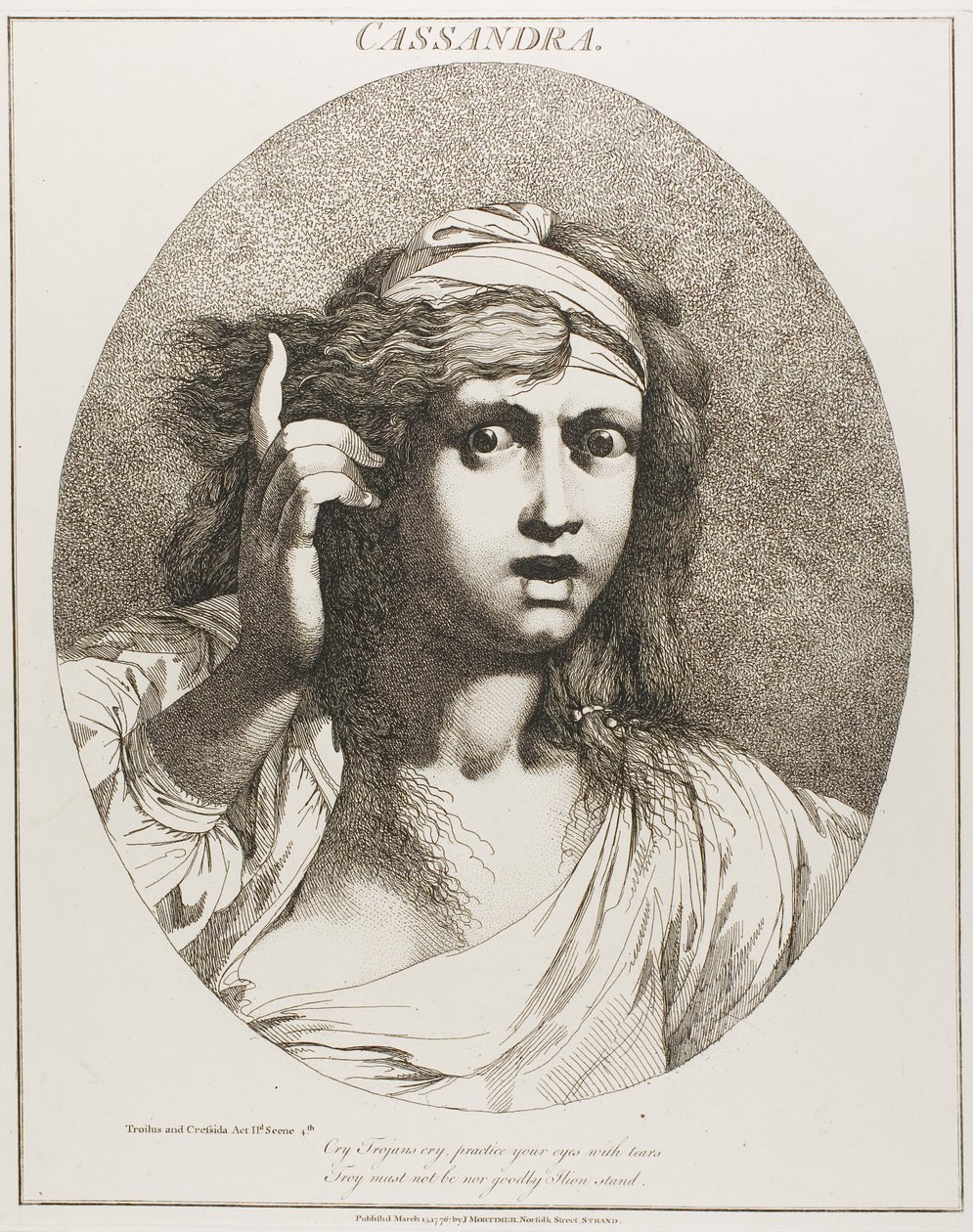 Cassandra, uit Twaalf Karakters van Shakespeare door John Hamilton Mortimer