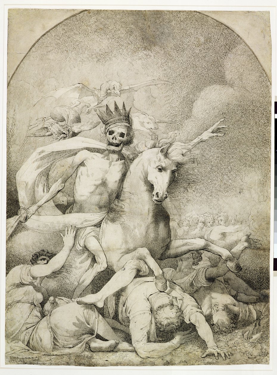 Dood op een vaal paard, c.1775 door John Hamilton Mortimer