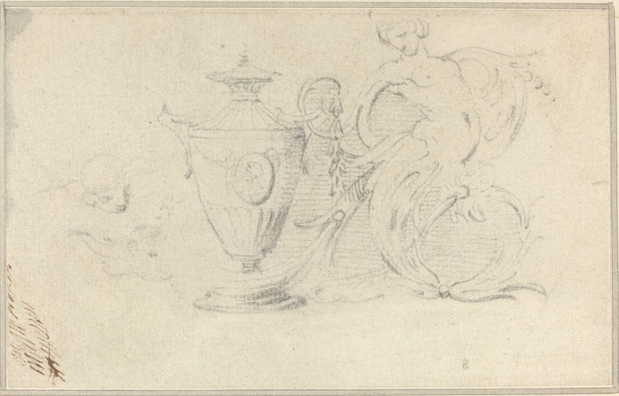 Ontwerpen voor decoratieve vazen door John Hamilton Mortimer