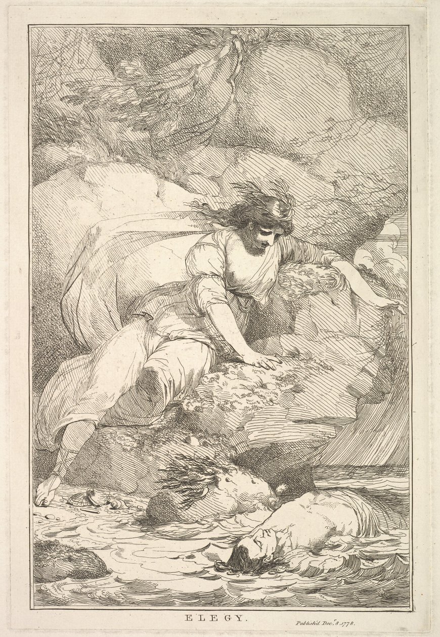 Elegie uit Vijftien Etsen Gewijd aan Sir Joshua Reynolds door John Hamilton Mortimer