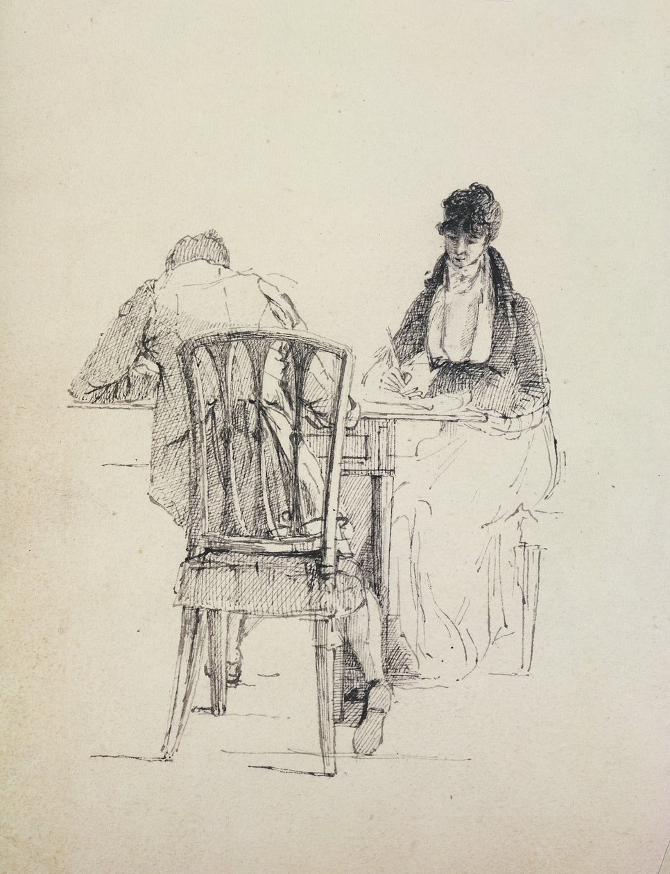 Een Man die Leest, ca. 1804-30 door John Harden
