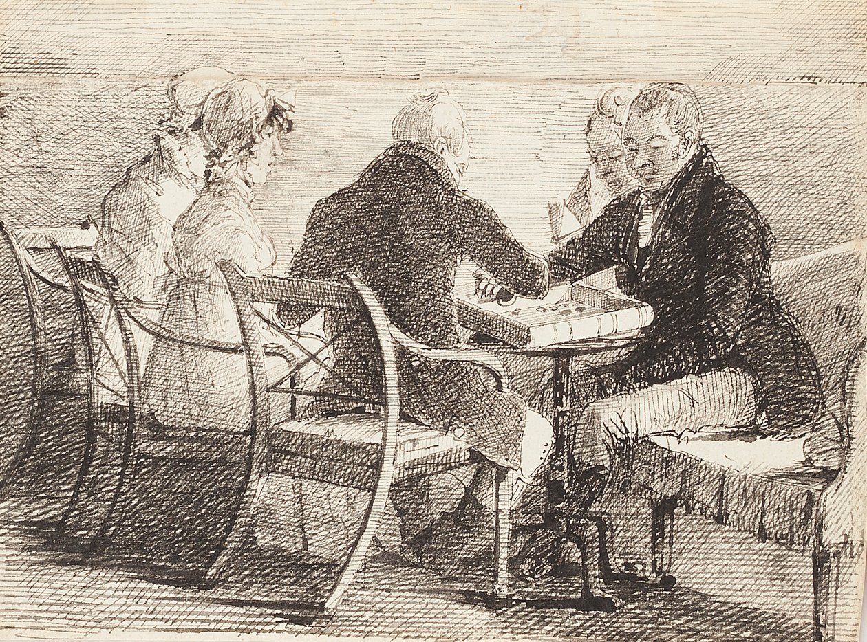 Backgammon, 1808 door John Harden