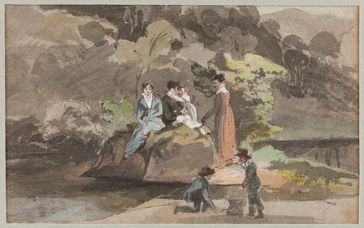 Groep bij het water, 1810 door John Harden