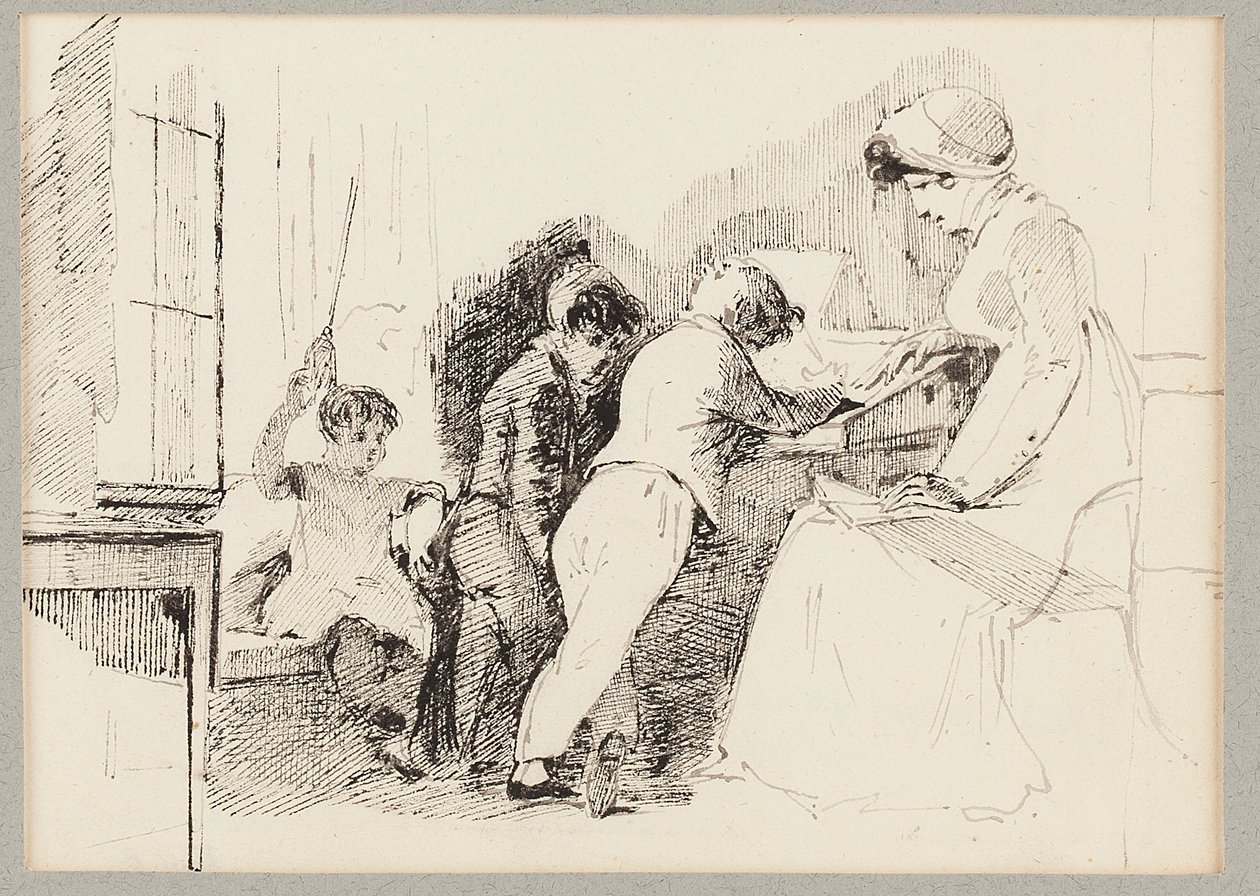 Jessy, Robert, Joseph en Sophie, 1818 door John Harden