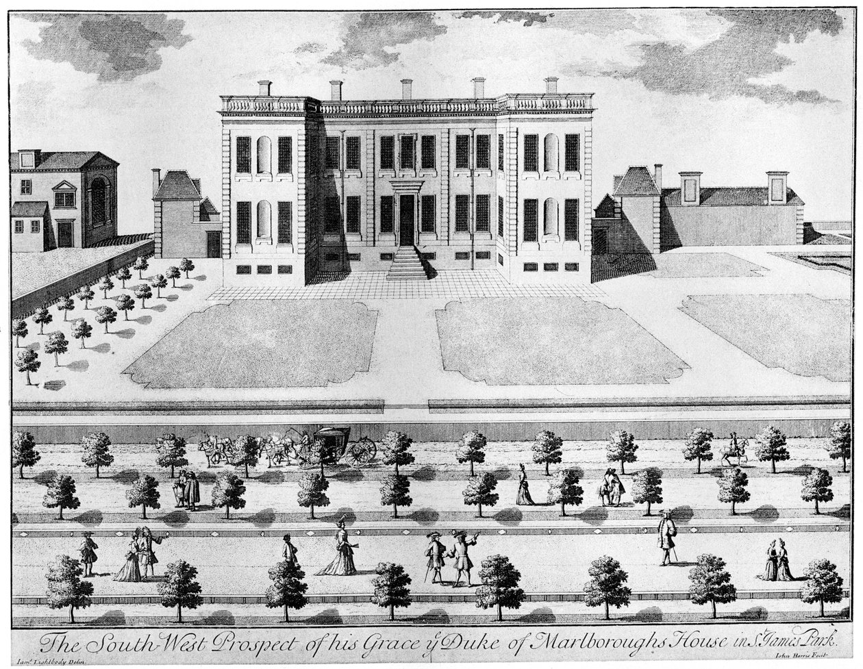 Marlborough House vanuit het zuidwesten, 17e eeuw, 1908 door John Harris