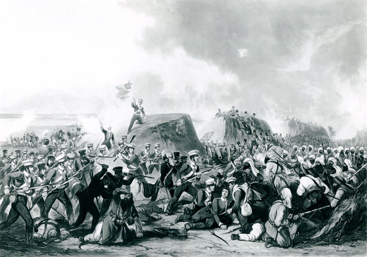 De Slag bij Sobraon 10 februari 1846 door John Harris