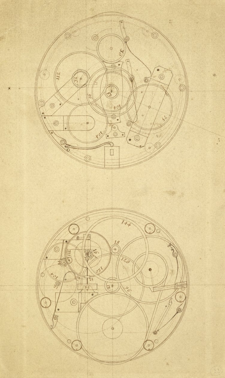 De beweging van H.4, een lengtegraad tijdmeter ontworpen en getekend door John Harrison, c.1760-72 door John Harrison