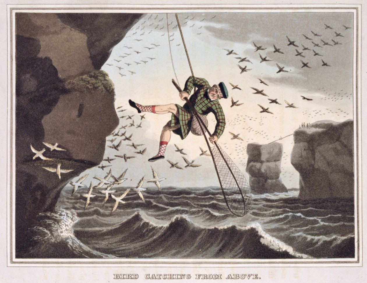 Vogelvangst van boven, gegraveerd door Matthew Dubourg, gepubliceerd door Edward Orme, 1813 door John Heaviside Clark
