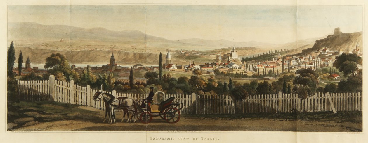 Panoramisch uitzicht op Tiflis, 1827 door John Heaviside Clark